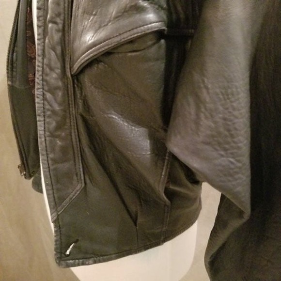 Super soft vtg Cellini leather cafe racer style jacket - Picture 3 of 11